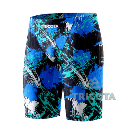 Men Jammers Swimsuit Competitive Swim Team Suit Quick Dry Swimwear Athletic Training Swimming Shorts Beach Tight Surfing Trunks