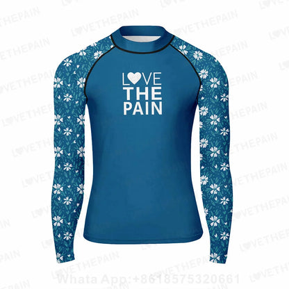 Men's Surfing Wear Swimming Diving T-Shirts Long Sleeve Rash Guard Swimwear Elasticity Beach Surfing Sun Protection Clothing