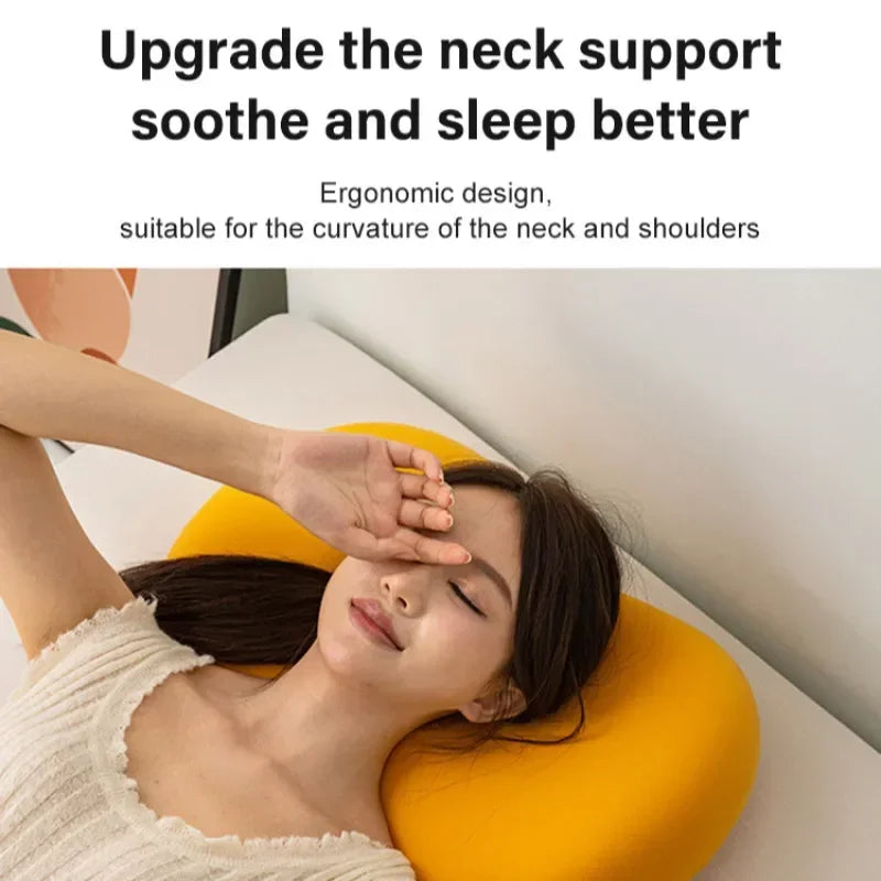 Multifunction Macaron Color Memory Foam Neck Pillow Slow Rebound Soft Travel Pillow for Sleeping Cervical Health Nap Pillows