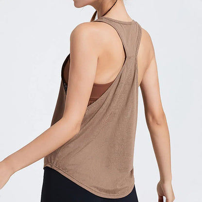 Women Gym Tops Sleeveless Yoga Tops Vest Sports Top Fitness Sport Shirt Gym Yoga Tops Female Yoga T-Shirts Loose