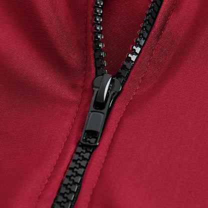 Red Slim Rush Guard Long Sleeve Surfing Swimsuit Women With Zipper Solid Swimwear Female Bathers Bathing Swimming Swim Suit XXL