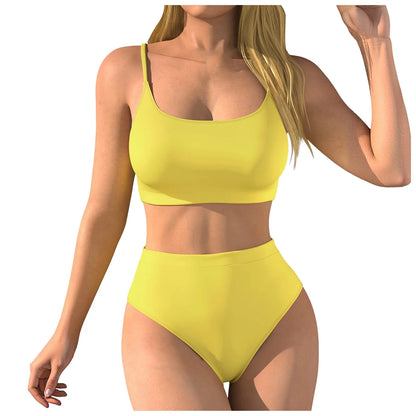 Push Up Swimsuit Women High Waist Bikini Set Summer Beach Swimwear Two Pieces Brazilian Bather Bathing Suit Pool Bather