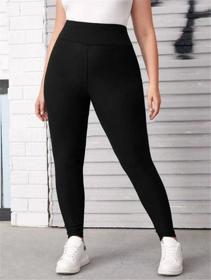 Fleece Lined Plus Size Leggings Thick  for Women - Stretchy & Thick Warm & Comfy - Full Length - Buttery Smooth Soft