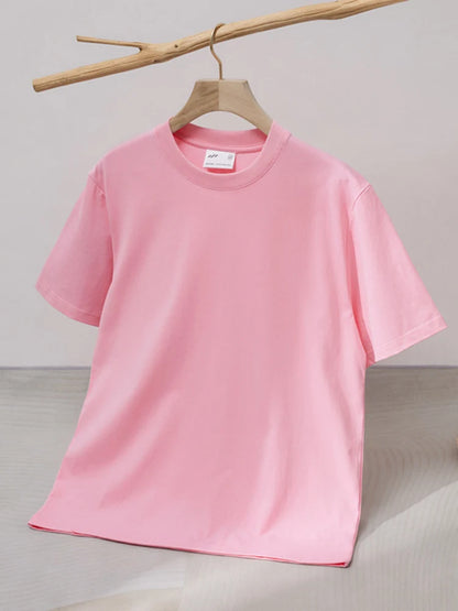 Women T Shirt Cotton 100℅ Summer Basic Tee Short Sleeve Tops Loose T-shirt Casual Women's White Basic T Shirts For Women
