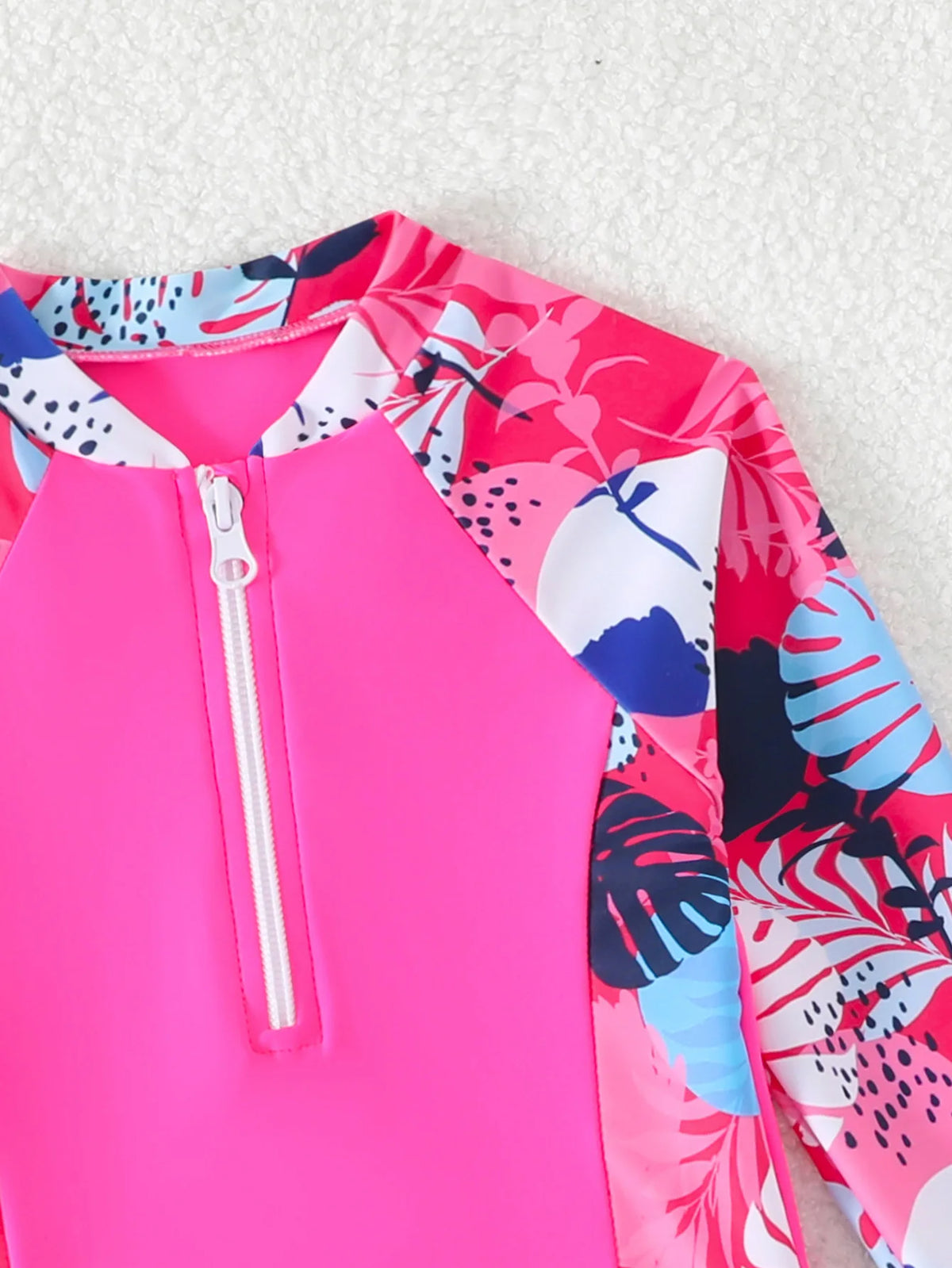 Girls Two Piece Swimwear Long Sleeve Rash Guard Shirts Quick-Dry Bathing Suit Summer Beach Wear Kids Swimsuit Toddler Bikini