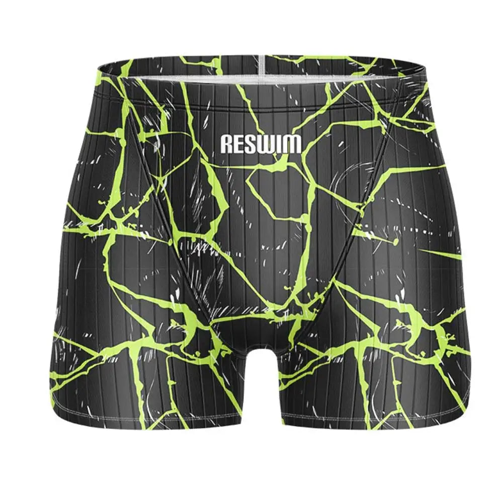 Men's Swim Jammer Swimsuit Athletic Training Racing Swimwear Swimming Trunks For Beach Tights Shorts Quick Dry Bathing Suit