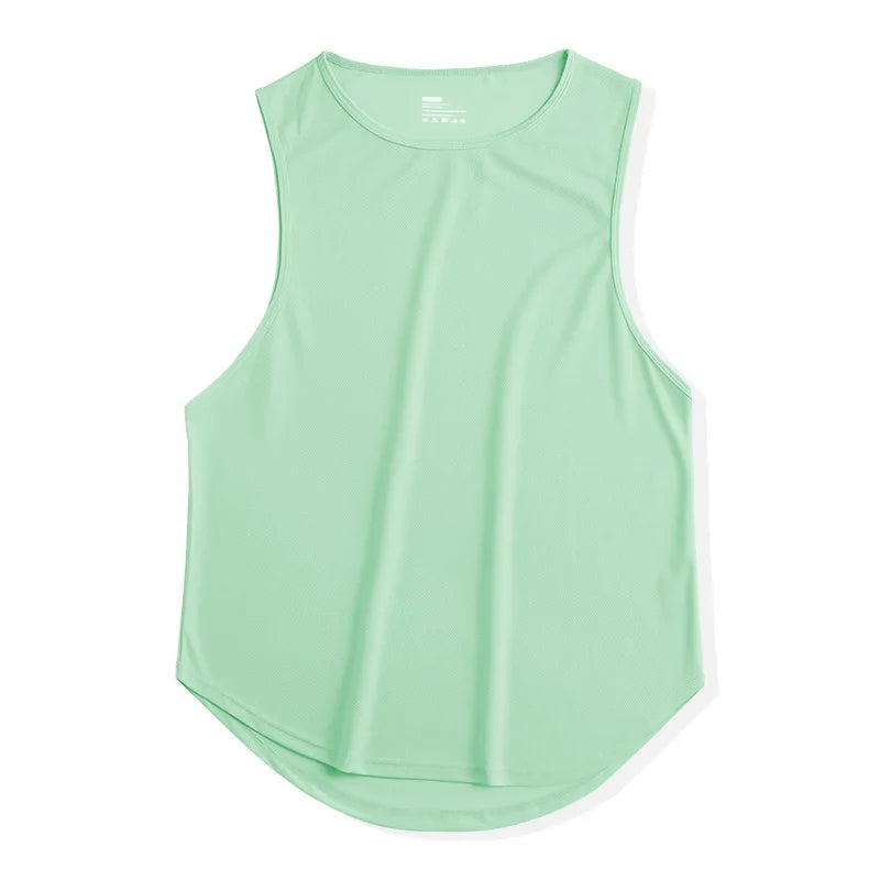Men's Quick-Drying Sport T-shirt for Fitness and Marathon Workout Sleeveless Basketball Vest Loose Running Tank Top