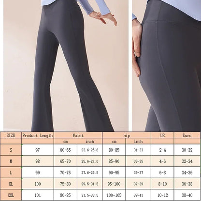 Aiithuug Winter Warm Flared Yoga Pants Women's Fleece Inner High Waist Tight Fit Leggings Workout Fitness Gym Pilates Leggings