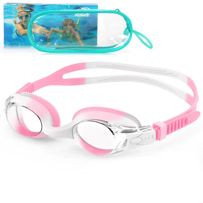 Findway Child Swimming Glasses Upgrade Waterproof Anti Fog UV  Professional Diving Swimming Glasses Eyewear Kids for Age 3-10