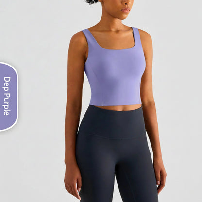 Women Shock-proof Sports Bra Running Breathable Fix-cup Yoga Vest Gym Clothing Fitness Bra