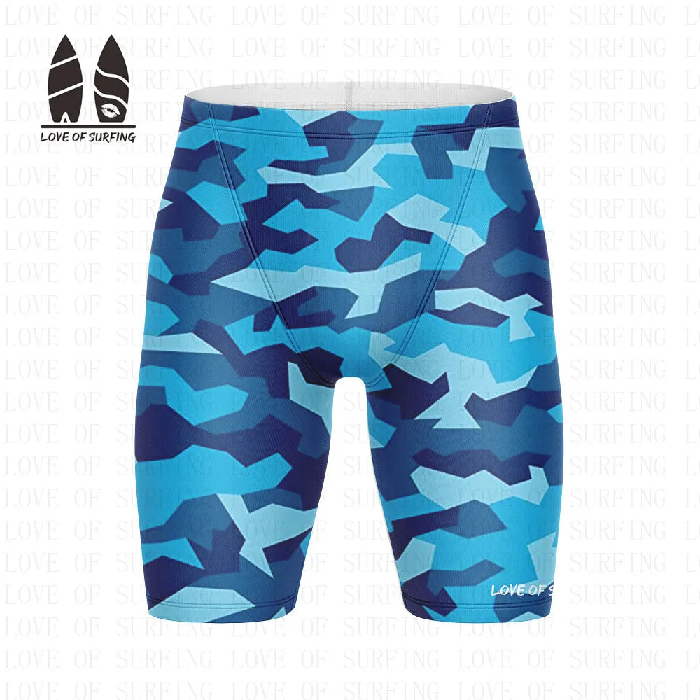 Summer Men‘s Swimming Trunks Swimwear Swimming Jammer Ultra Light Compression Bathing Surfing Shorts Beach Performance Shorts