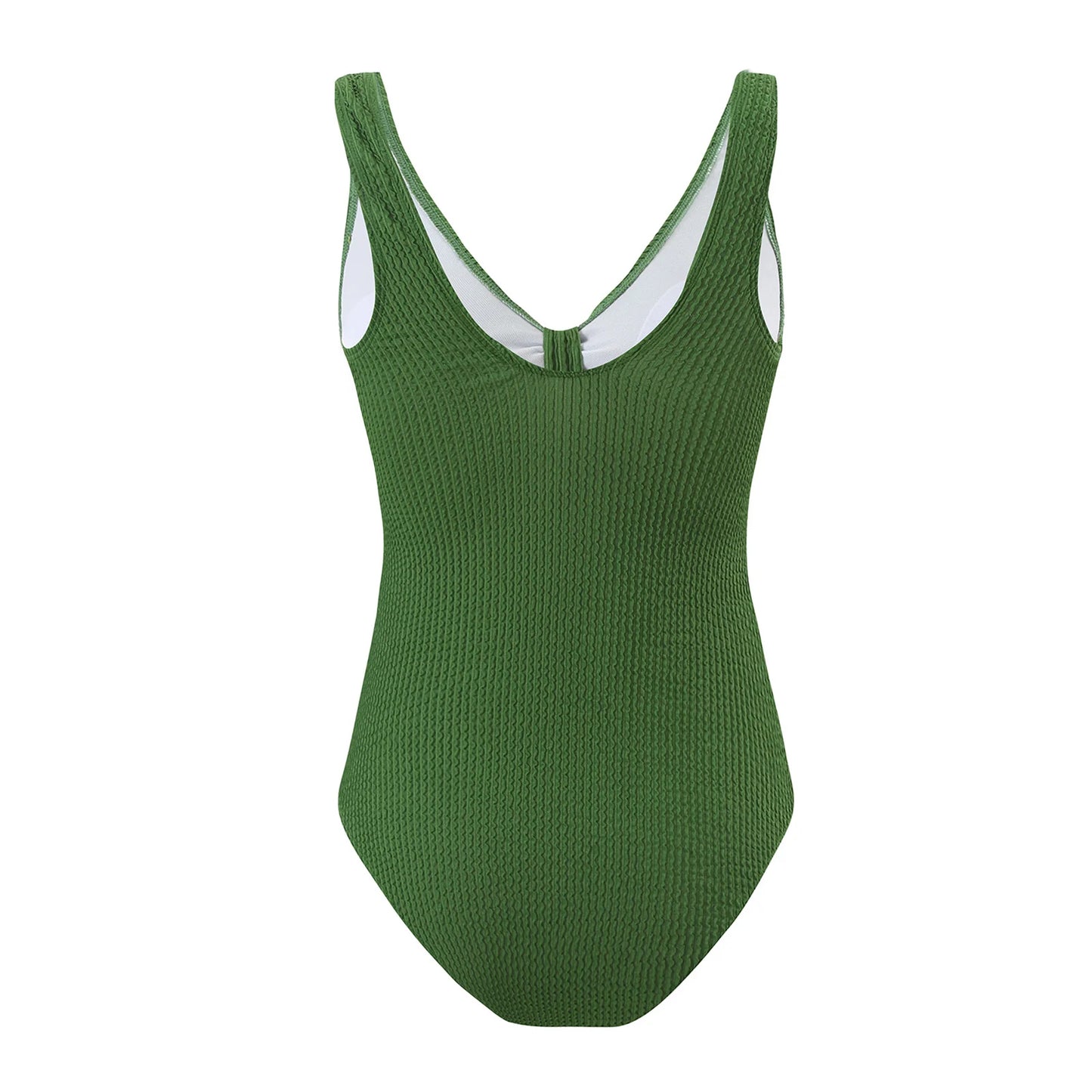 Womens One Piece Swimsuit Swim Leotard Sleeveless Low U Back Soft Cup Textured Monokini Bathing Suit for Beach Tropical Travel