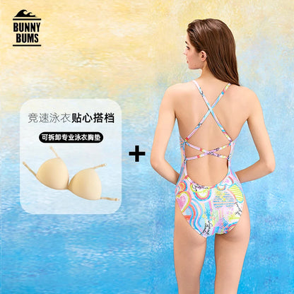 Colourful Designs One Piece Swimsuit Women's Swimming Special Swimwear