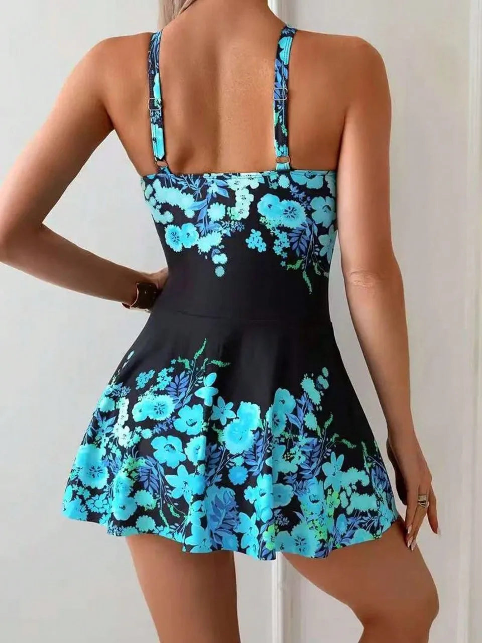 Strappy Printed One Piece Swimsuit Women Side Knotted Beach Dress Swimwear Female Bathing Swimming Suit Padded Beachwear