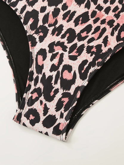 Leopard Long Sleeve Surfing Swimsuit With Zipper Women Swimwear Female Bathers Bathing Swimming Swim Suit Beachwear