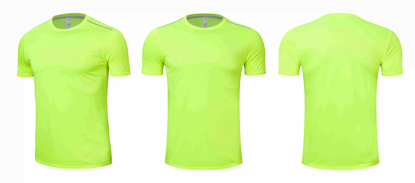 High quality spandex Men Women Kids Running T Shirt Quick Dry Fitness Shirt Training exercise Clothes Gym Sports Shirts Tops
