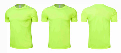 High quality spandex Men Women Kids Running T Shirt Quick Dry Fitness Shirt Training exercise Clothes Gym Sports Shirts Tops