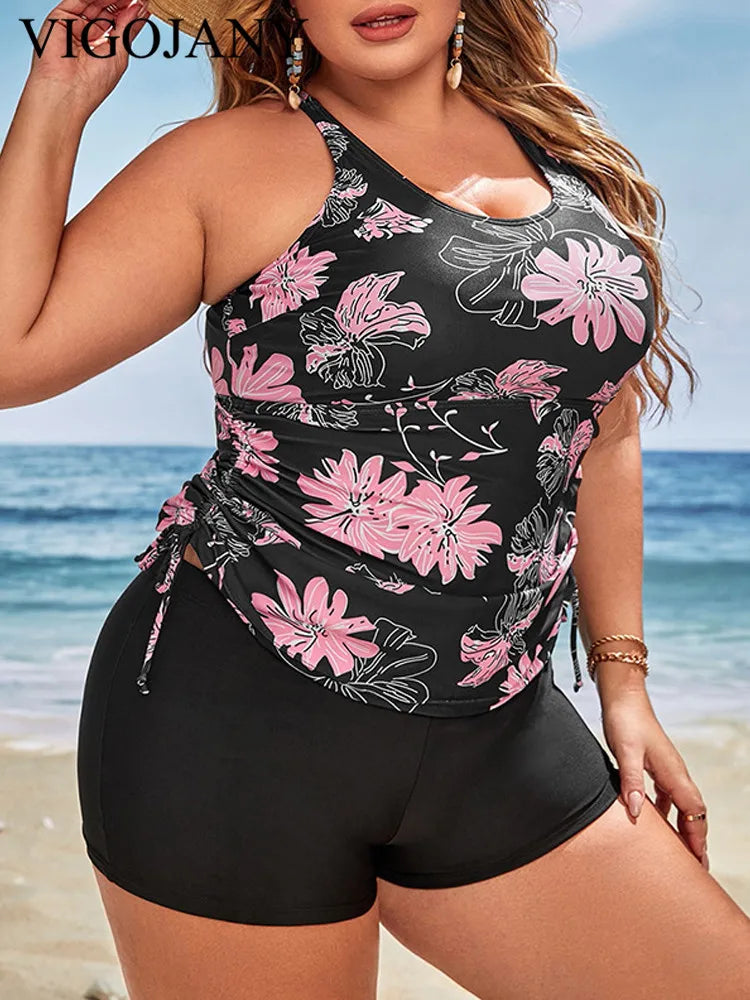 High Waist Plus Size Bikini Women Strapped Push Up Swimsuit Backless Cross Bathing Suit Summer Beachwear