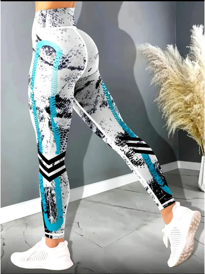 Printed Yoga Pants Women's Sports Fitness Leggings High Waist Tight Sport Pants Clothes Sport Women Fitness Push Up