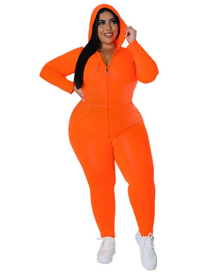 Wmstar Plus Size Two Piece Outfits Women Hoodies Sweatsuit Leggings Pants Sets Solid Stretch Matching