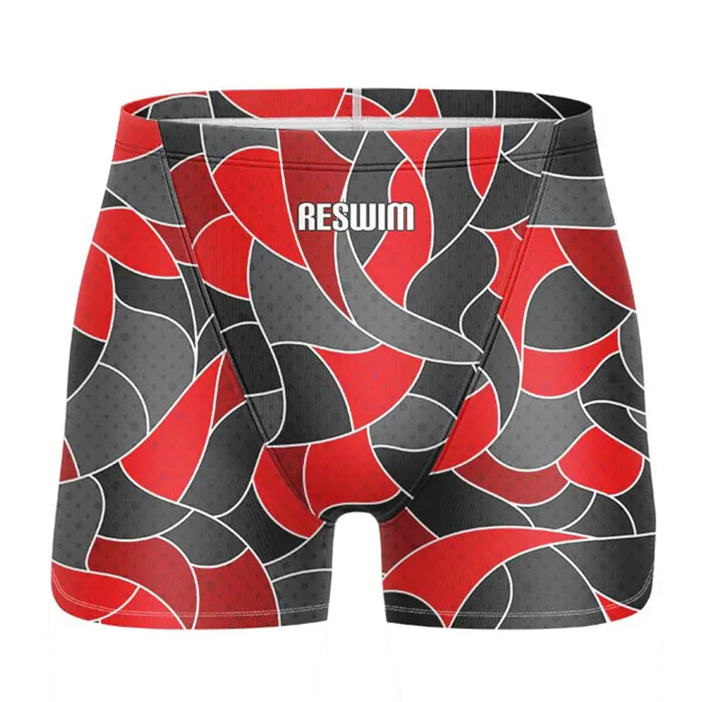 Men's Swimming Trunks Swim Jammer Swimsuit Shorts Athletic Training Swimwear Summer Beach Tights Surfing Pants Bathing Suit