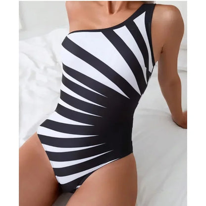 One Piece Monokini Women Swimsuits Female Swimwear Beachwear Swimming Suit Bathing Suit Set One Shoulder