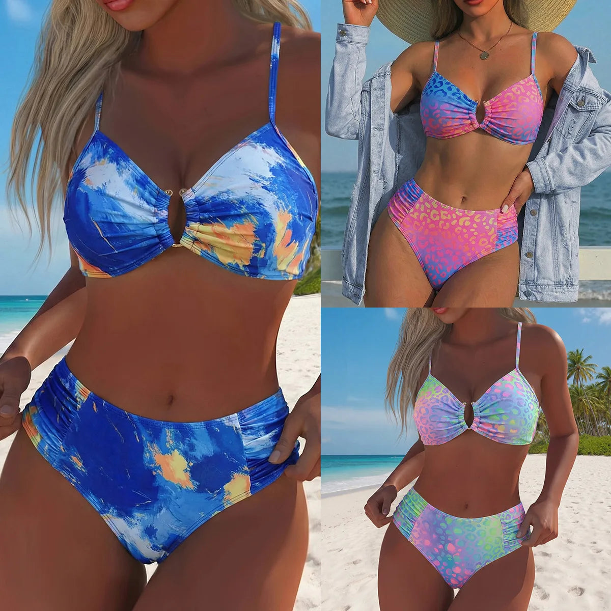 Women's Printed Padded Two-Piece Bikini Set