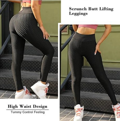 Workout Yoga Leggings Pants Butt Lifting Scrunch Booty Leggings Tummy Control Women High Waisted Gym Tights Anti Cellulite