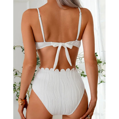 Bikinis Black and White Swimsuits Women's Swimwear Push Up Female Beach Swim Wear Bathing Suits High Waist Bikini Set Pool Bather