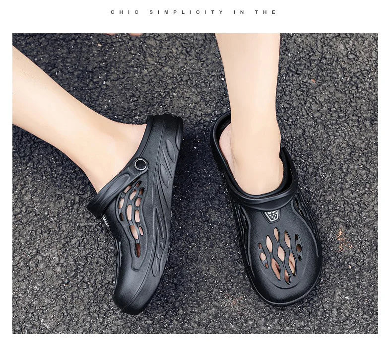 Men Sandals Light EVA Men's Casual Shoes Hole Shoes Clogs Home Garden Outdoor Male Beach Flat Slippers Big Size 49