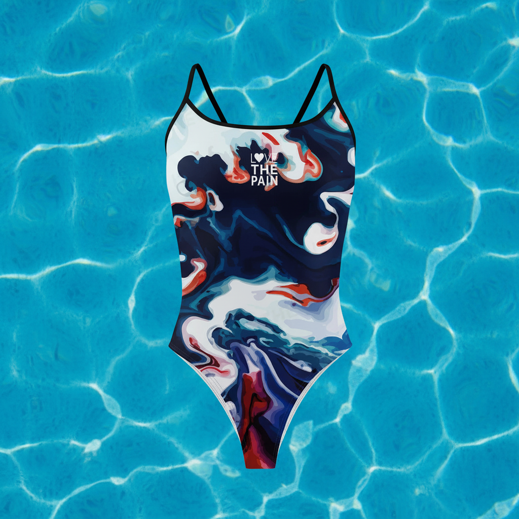One Piece Swimsuit Women's Thin Strap Triangle Swimsuit Sports Function Training Competition Swimsuit