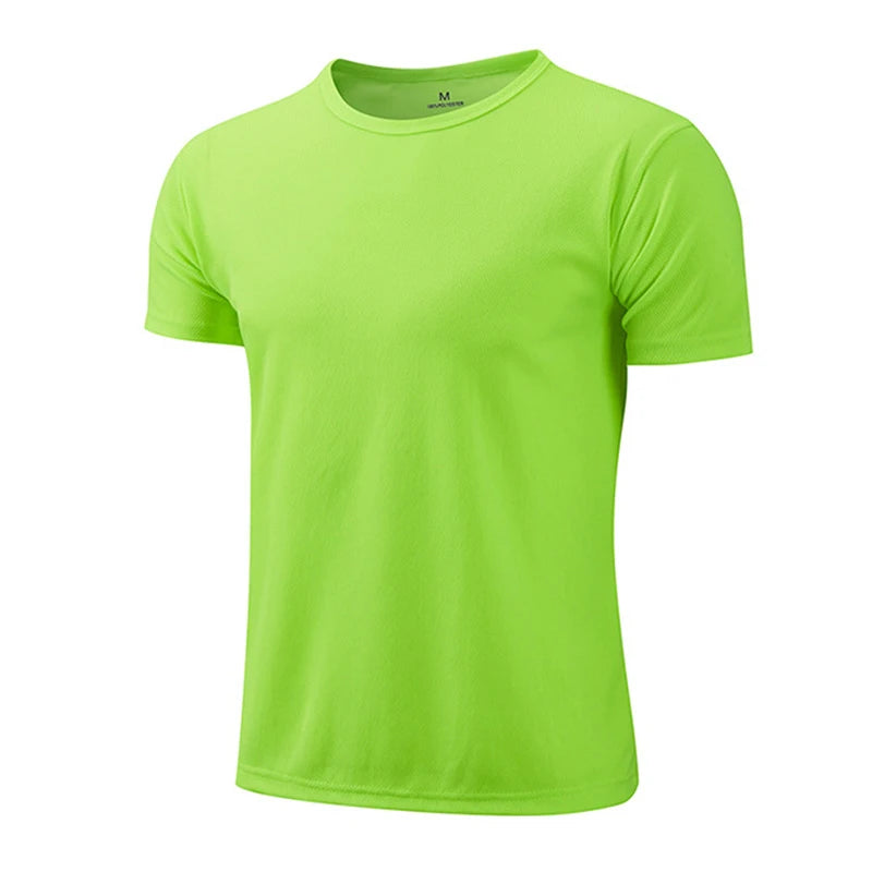 Men Women Quick Dry Short Sleeve Sport T Shirt Gym Jerseys Fitness Shirt Trainer Running T-Shirt Teenager Breathable Sportswear