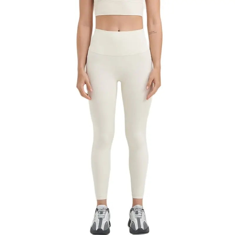Nylon Leggings Yoga Women's Pants Gym Sport Fitness Pants Tight Elastic Breathable High Waist Side Pockets Sportswear