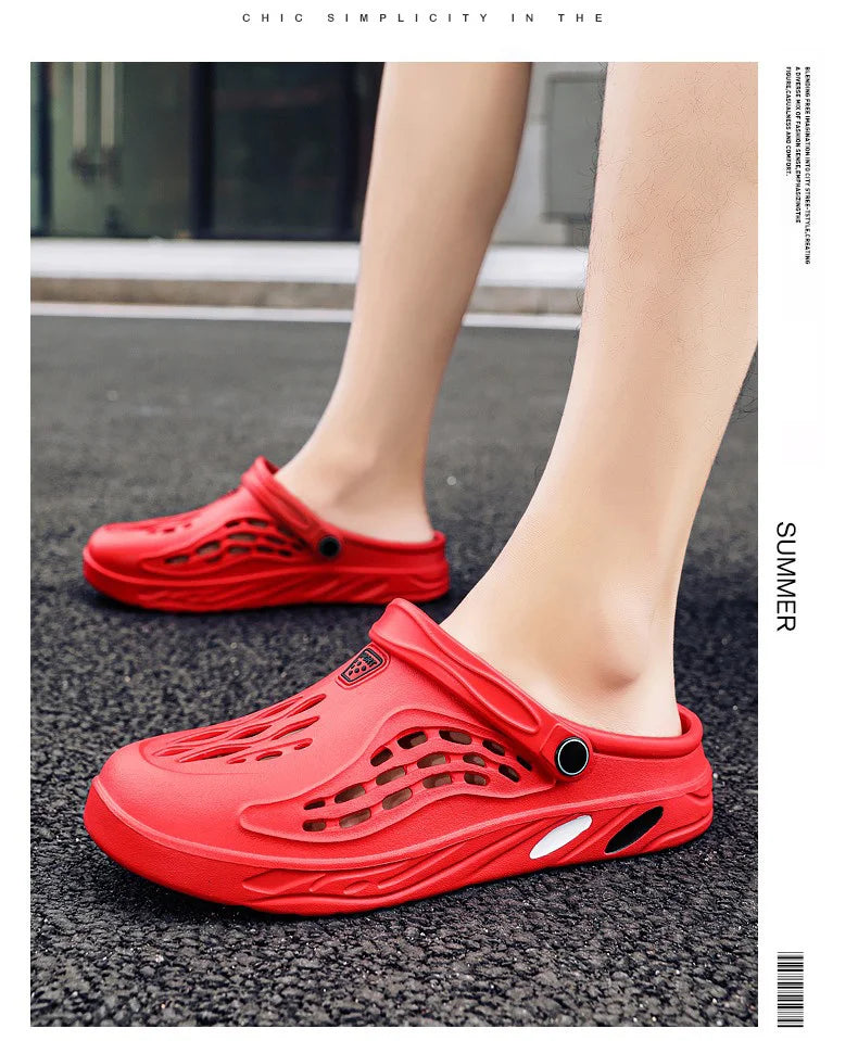 Men Sandals Light EVA Men's Casual Shoes Hole Shoes Clogs Home Garden Outdoor Male Beach Flat Slippers Big Size 49