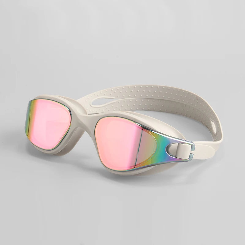 JSJM Swimming Goggles HD Anti-Fog Professional Swimming Glasses Silicone Anti-UV Adjustable Swimming Goggles Adults Unisex