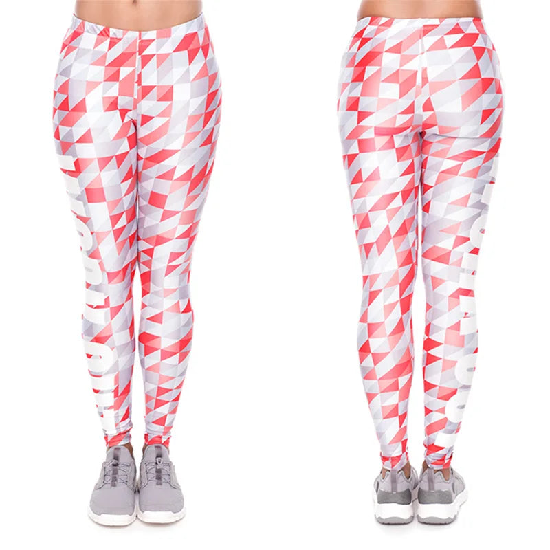 DeanFire Women's 80s Leggings Artistic Splash Printed Buttery Soft Stretchy Pants Leggings Elastic Waist Regular Trousers