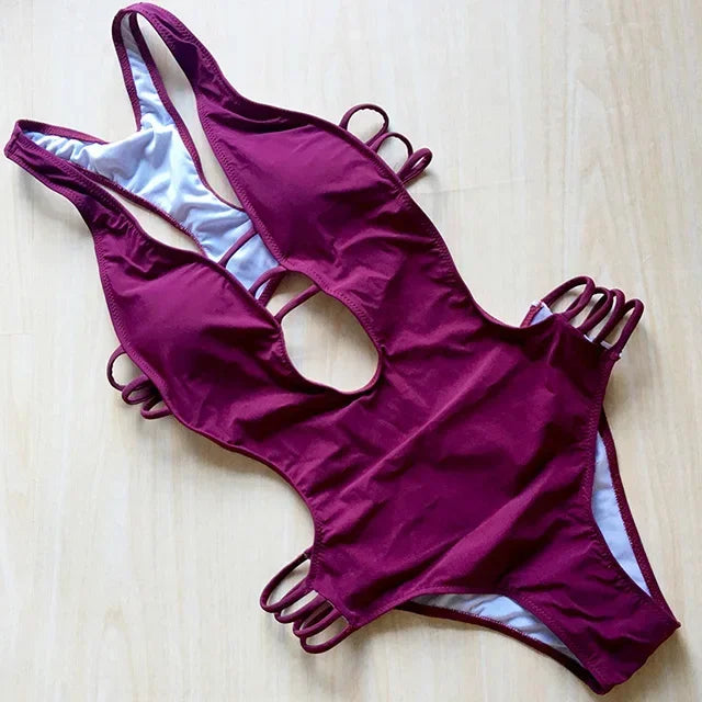 S - XXL Printed Women Swimwear One Piece Swimsuit Female High Cut Trikini Backless Monokini Bather Bathing Suit Swim Lady