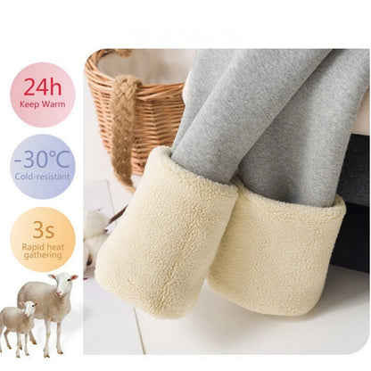 Winter Women Leggings Solid Warm Leggings Thicken Lamb wool Hight Waist Fleece Keep Butt Lift High Stretchy Walking Pants Pocket