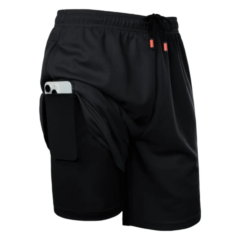 Running Shorts Men 2 in 1 Sports Jogging Fitness Shorts Training Quick Dry Mens Gym Men Shorts Sport gym Short Pants