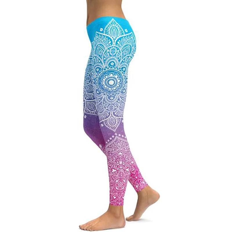 LI-FI Print Yoga Pants Women Unique Fitness Workout Sports Running Leggings Push Up Gym Wear Elastic Slim