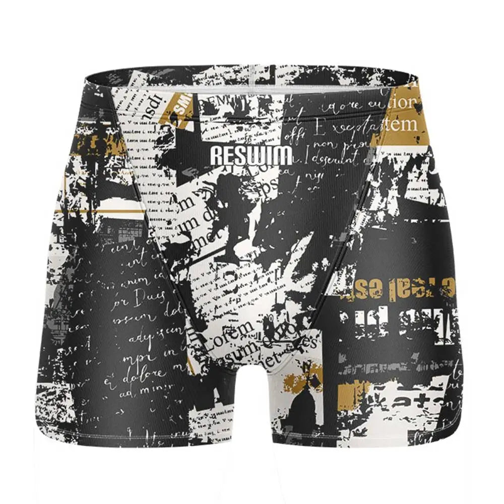 Swim Boxers Summer Swimming Trunks Men's Swim Jammer Surf Shorts Endurance Athletic Training Swimsuit Pants GYM Swimwear Beach Tights Shorts