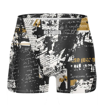 Swim Boxers Summer Swimming Trunks Men's Swim Jammer Surf Shorts Endurance Athletic Training Swimsuit Pants GYM Swimwear Beach Tights Shorts