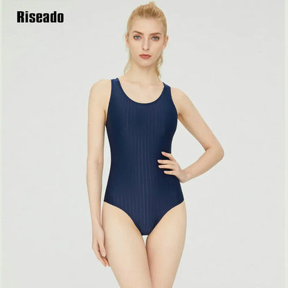 Swim Athletic One Piece Swimsuit Wide Strap Comfort Fit Solid Adult Quick Dry and Chlorine Resistant