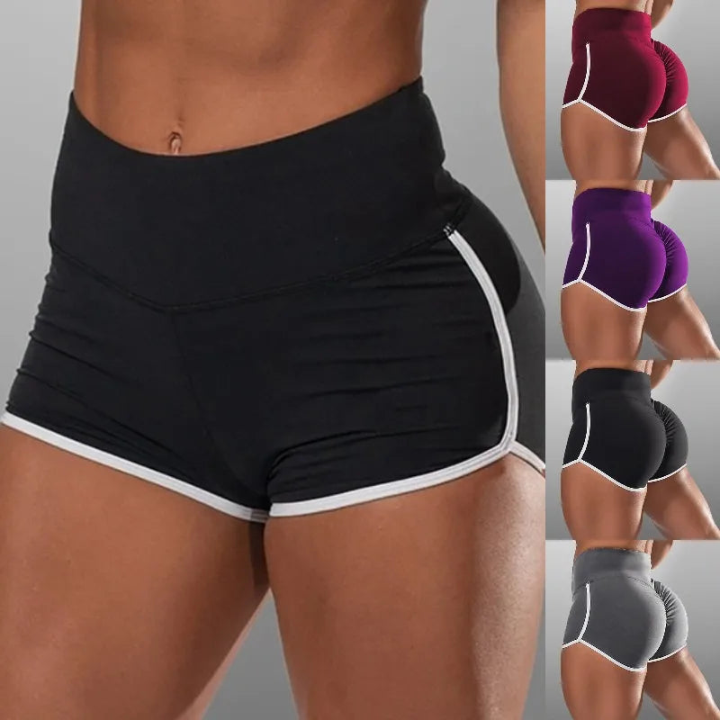 S-3XL Summer Quick-drying Running Shorts For Women  High Waist Women Exercise Hips Push Up Sportswear Casual Yoga Pants