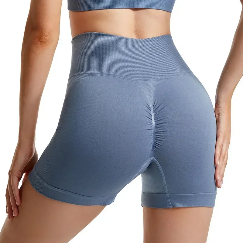 Sports Bra and Shorts Set Women Deep U-neck Push Up Gym Jogging Yoga Fitness Shockproof Vest Crop Tops Female Sport Bras Set for Women