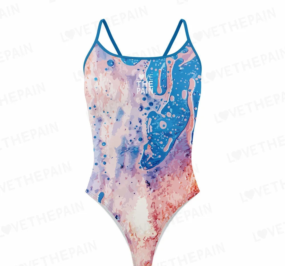 Love The Pain Full Body Swimsuit For Women Open Water One-piece Swimsuit Female Summer Training Sports Swimwear Triathlon