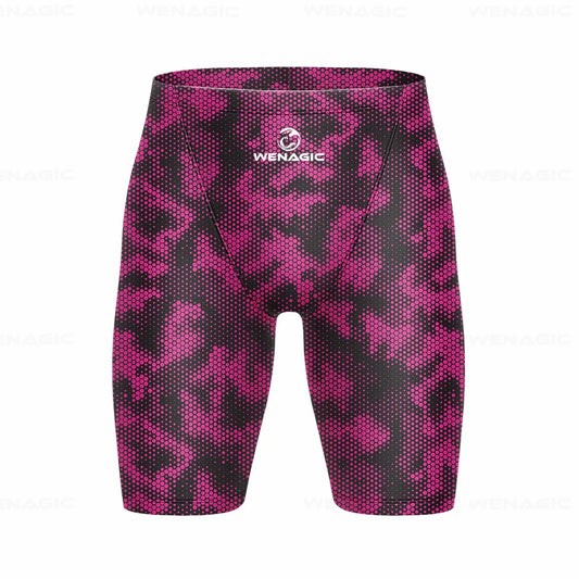 Men's Swimming Jammer Swimwear Endurance Athletic Training Swimsuit Summer Beach Swimming Trunks Diving Surf Tight Shorts