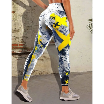 Printed Yoga Pants Women's Sports Fitness Leggings High Waist Tight Sport Pants Clothes Sport Women Fitness Push Up