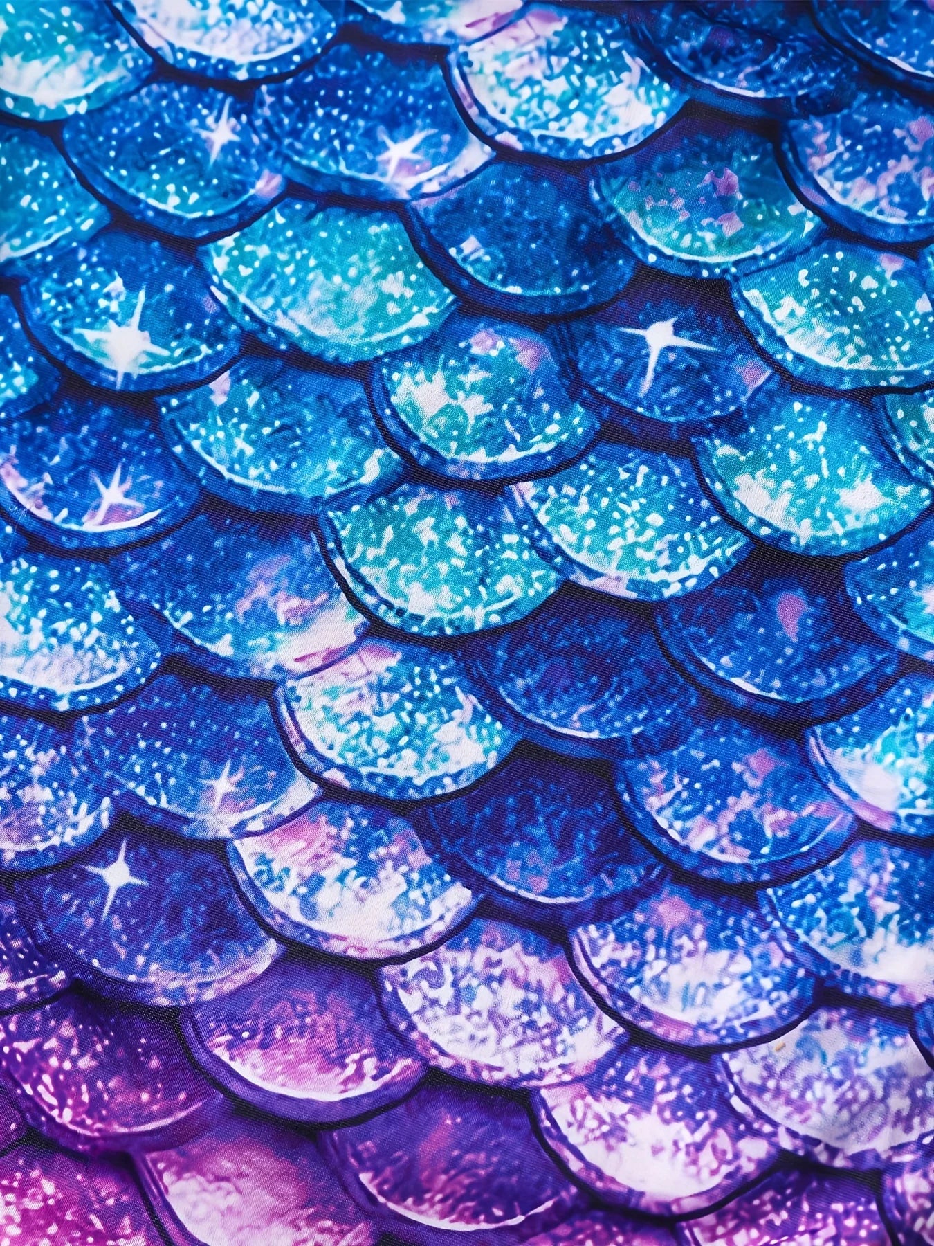 Bikini-cut Bottom Girls Swimsuit, One-Piece Sleeveless 3D Scale Print Swimwear, Beach Half Backless, Kids Ages 3-12 Swim, Summer