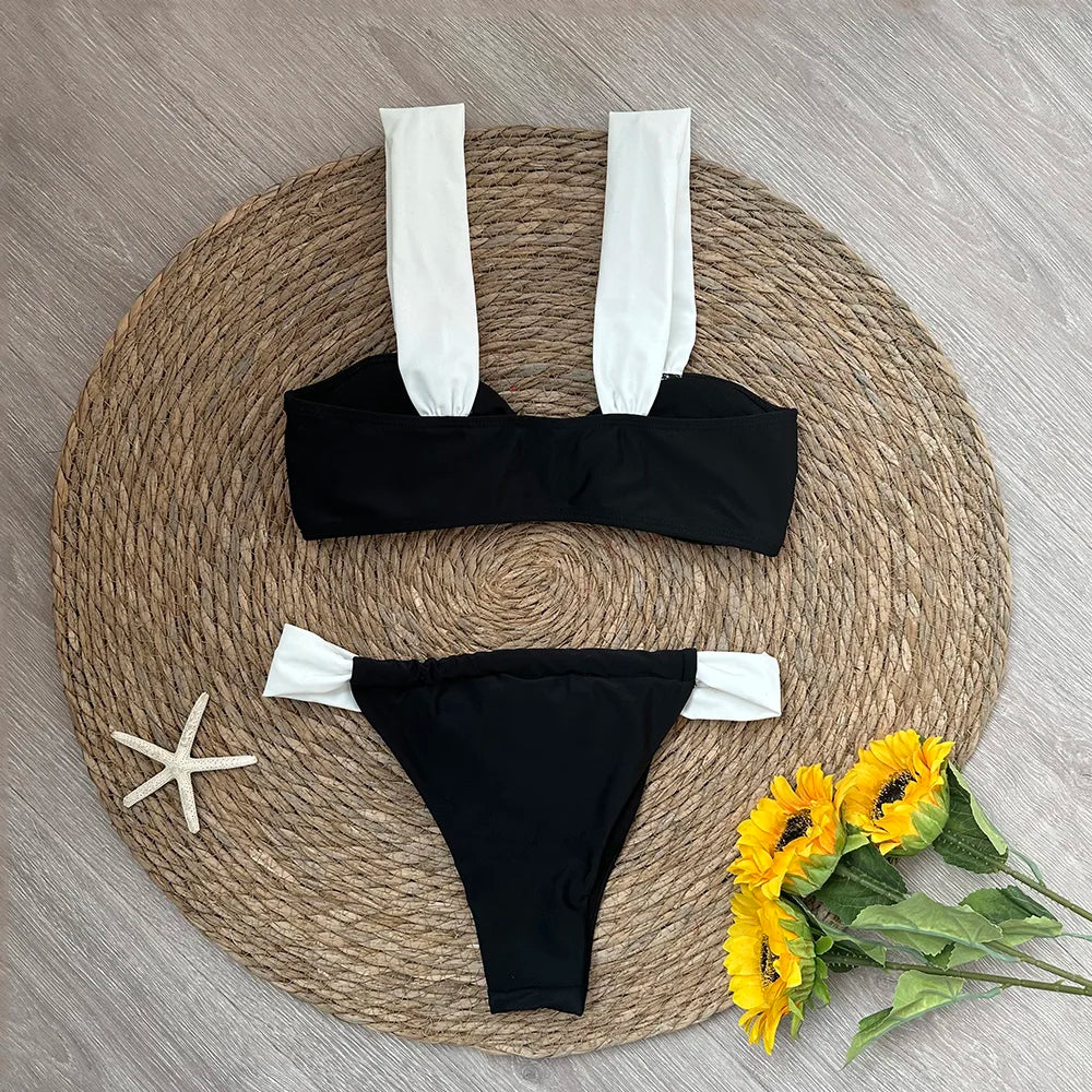 Black Bikini Micro Bikini Set Women Swimsuits Female Swimwear Brazilian Biquini Swimming Suit Solid Beachwear